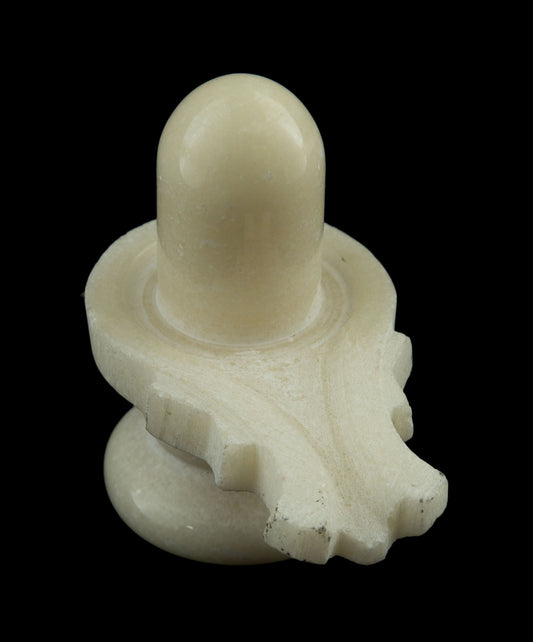 Shiva Lingam Linga Et Yoni En Marbre Blanc – Symbole Sacré De L’Hindouisme