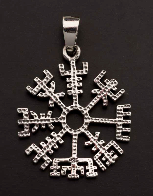 Pendentif Viking Vegvísir en Argent Massif 925