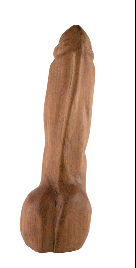 Fétiche Phallique En Bois – Sculpture Artisanale Africaine Du Cameroun