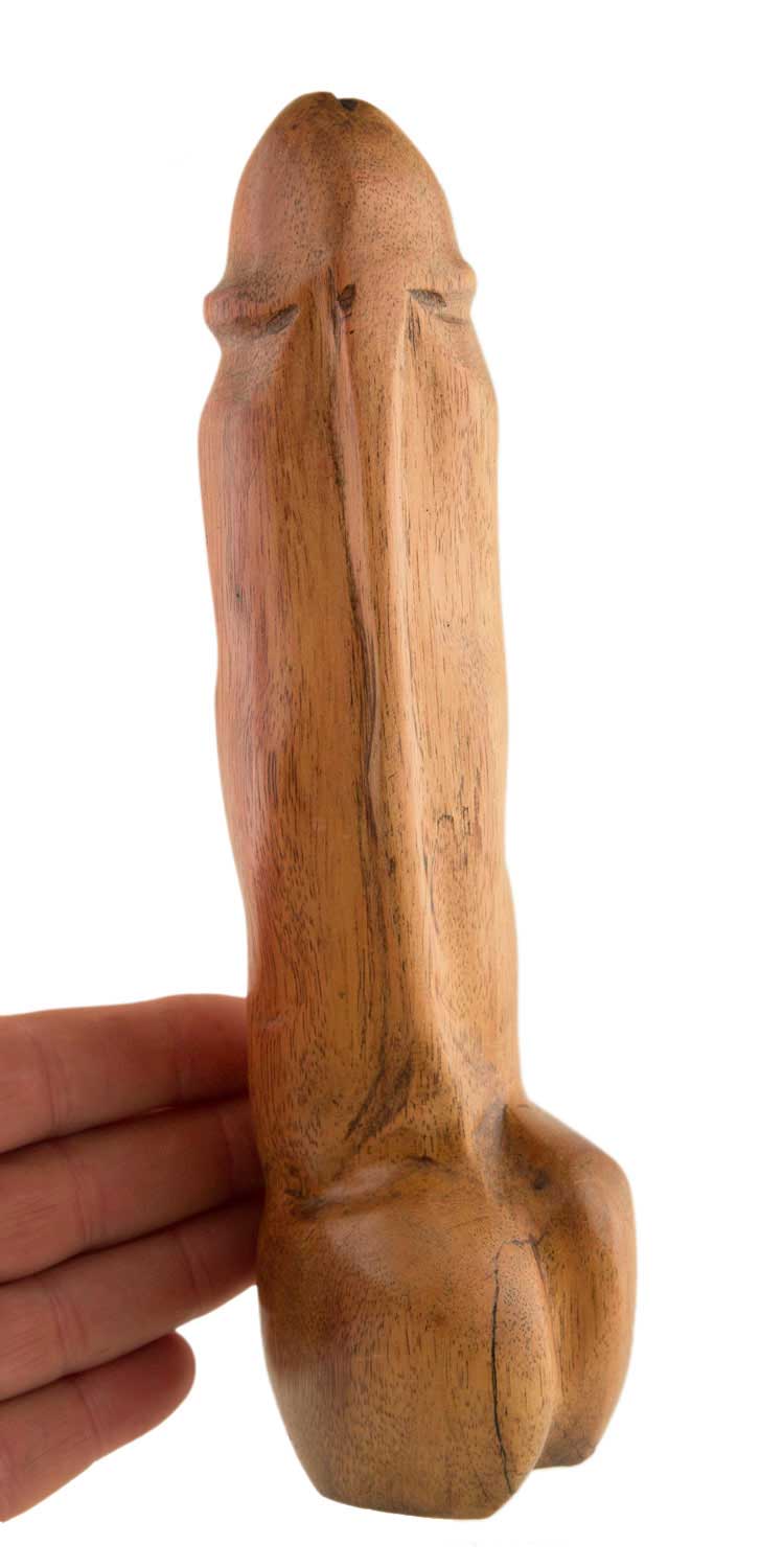 Fétiche Phallique En Bois – Sculpture Artisanale Africaine Du Cameroun