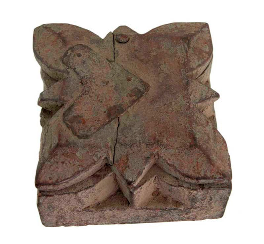 Boîte À Tikka Et À Épices Ancienne En Bois – Artisanat Du Rajasthan