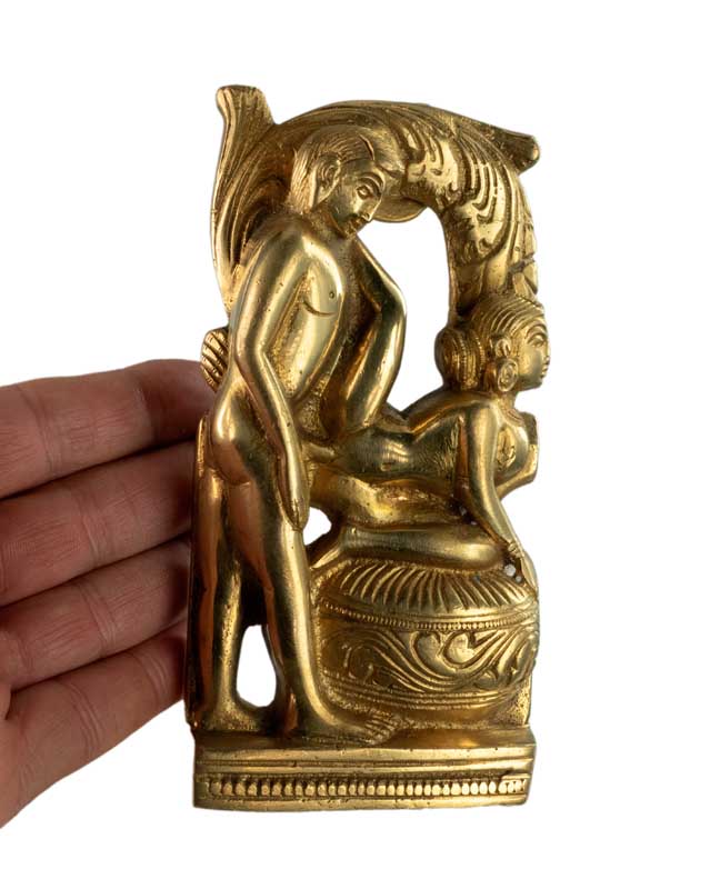 Figurine Érotique Kamasutra En Laiton – Sculpture Artisanale Du Népal