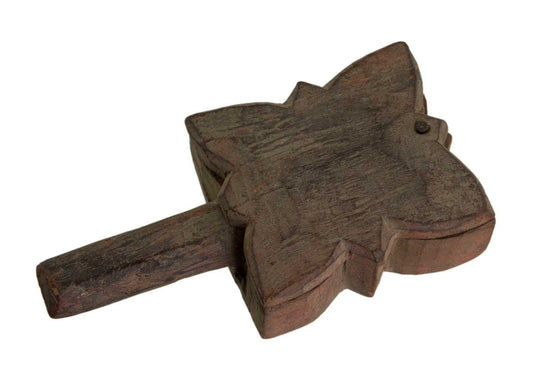 Boîte À Tikka Ancienne En Bois Sculpté – Art Populaire Indien