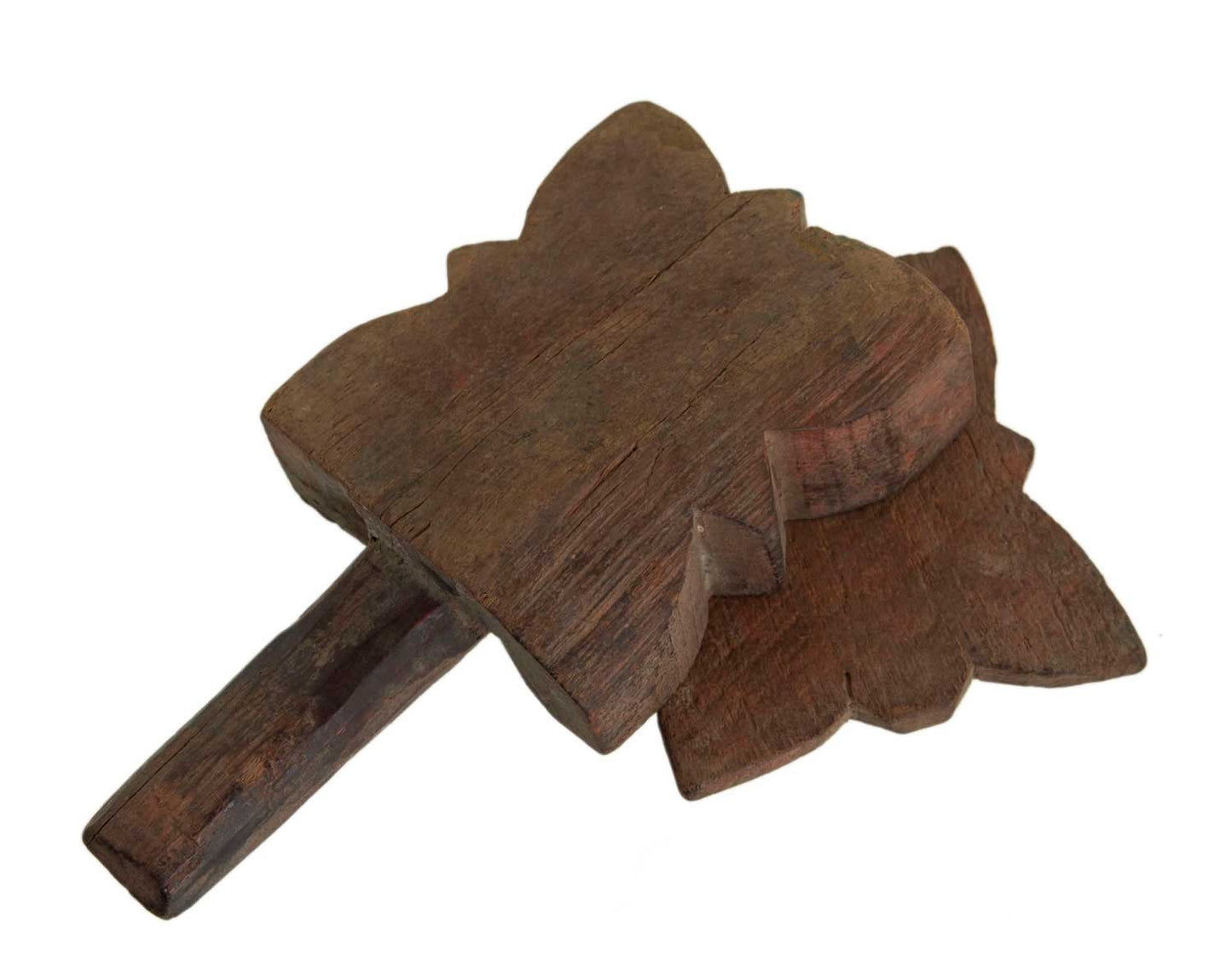 Boîte À Tikka Ancienne En Bois Sculpté – Art Populaire Indien