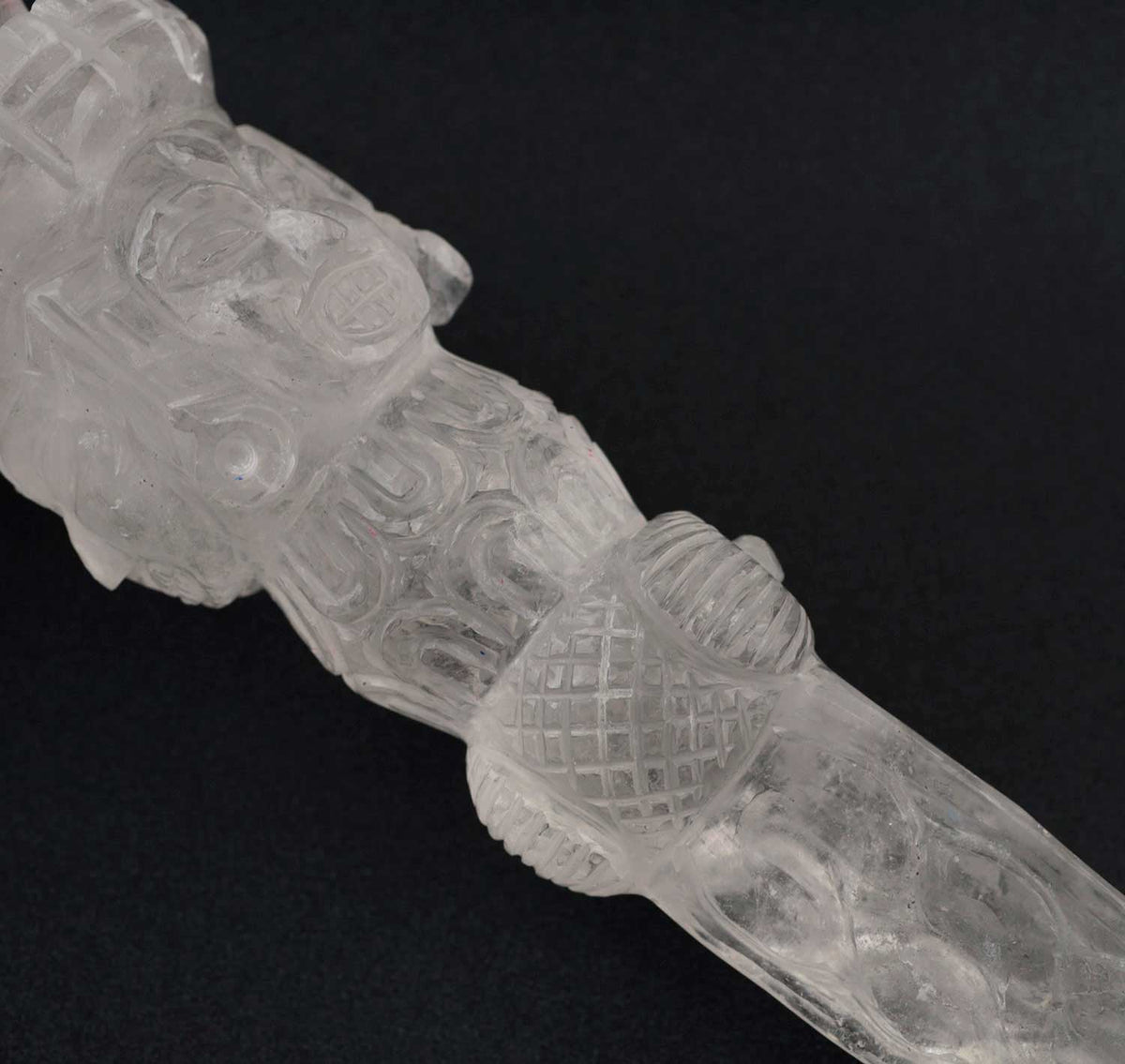 Grand Phurba En Cristal De Roche 31 cm – Vajra Kila Dague Rituelle Tibétaine