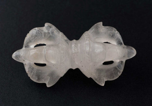 Vajra Dorje En Quartz Cristal De Roche – Symbole Bouddhiste Tibétain De L’Himalaya