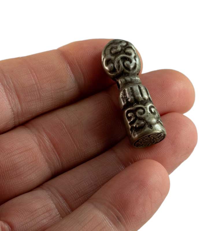 Sceau tibétain fleur de lotus en bronze – Symbole d'éveil et de pureté