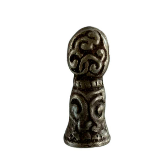 Sceau tibétain Vase de Longue Vie en bronze – Symbole de longévité et d'abondance