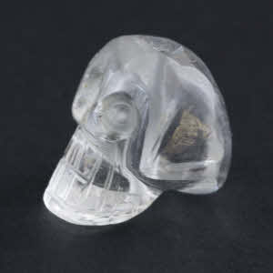 Perle Crâne En Cristal De Roche De L’Himalaya – Objet Rituel Bouddhiste Et Tantrique