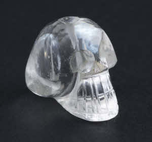 Perle Crâne En Cristal De Roche De L’Himalaya – Objet Rituel Bouddhiste Et Tantrique