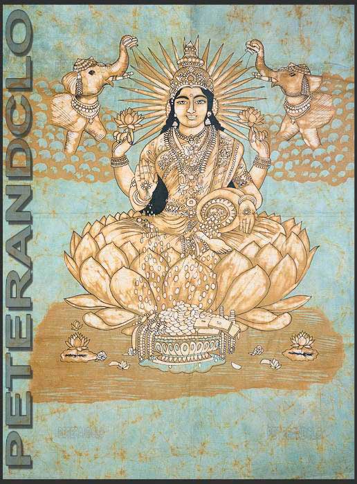 Batik Lakshmi – Grande Tenture Murale en Coton Artisanale