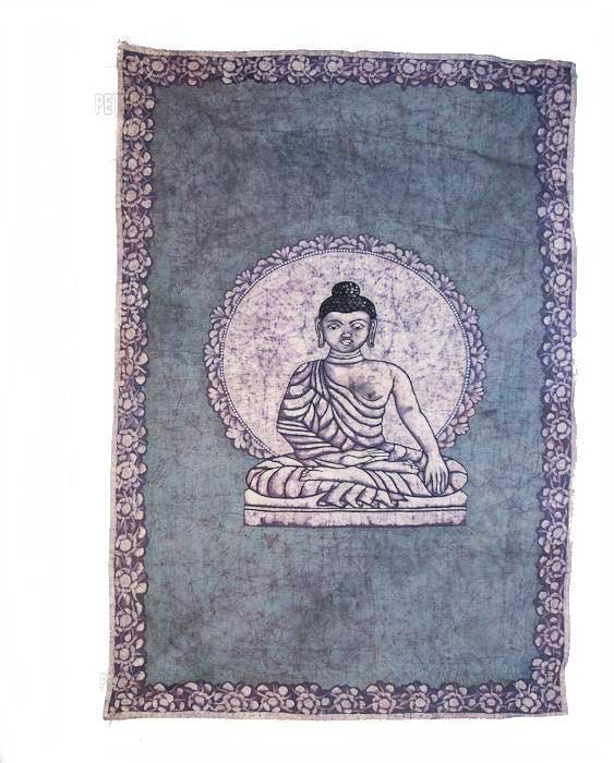 Batik Lord Bouddha – Tenture Murale en Coton Artisanale
