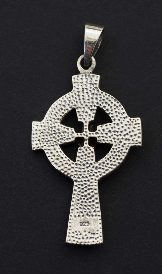 Pendentif croix celtique crucifix celte irlandais – Triquetra BZH en argent massif 925