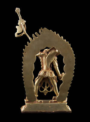 Statue de Vajrayogini en cuivre doré – Divinité sacrée du bouddhisme tantrique tibétain