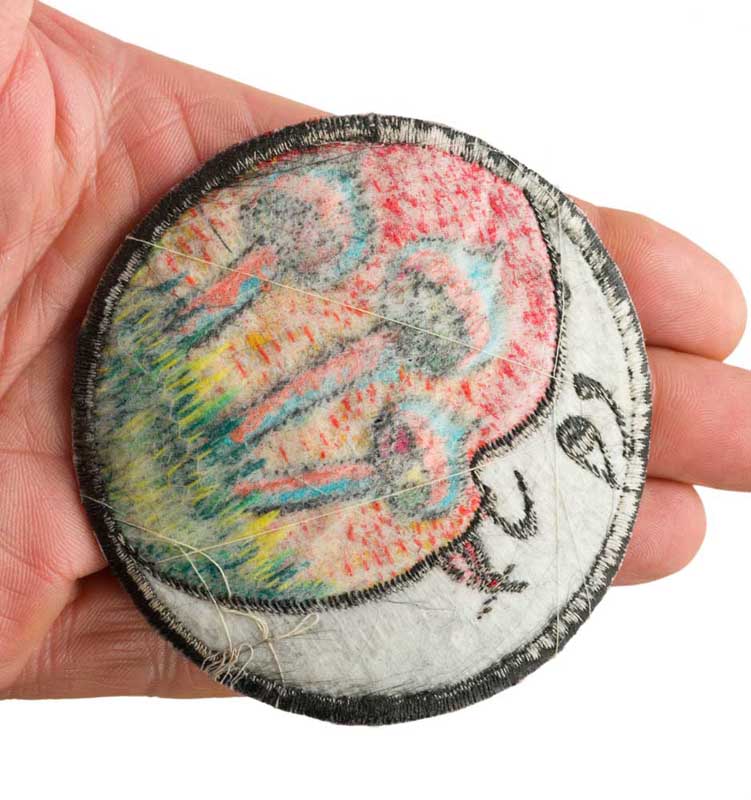 Écusson Brodé Lune Et Champignon Psychédélique – Patch Artisanal Du Népal