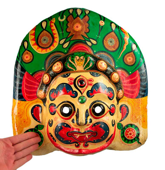 Masque Lakhe Népalais – Masque De Danse Rituelle Du Festival Indra Jatra