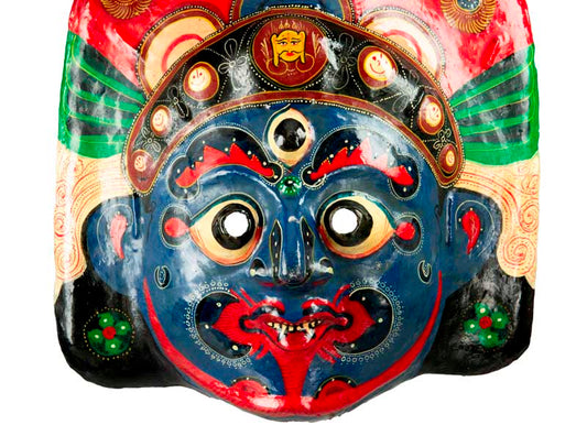 Masque Lakhey Népalais – Masque De Danse Rituelle Du Festival Indra Jatra