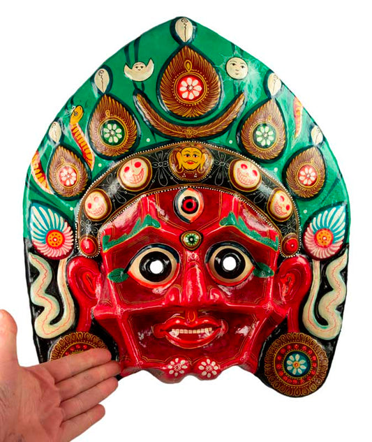 Masque Lakhey Népalais – Grand Masque De Danse Rituelle Du Festival Indra Jatra
