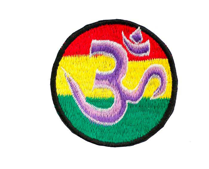 Écusson Brodé Patch Aum Om Rasta Bouddhiste Népalais