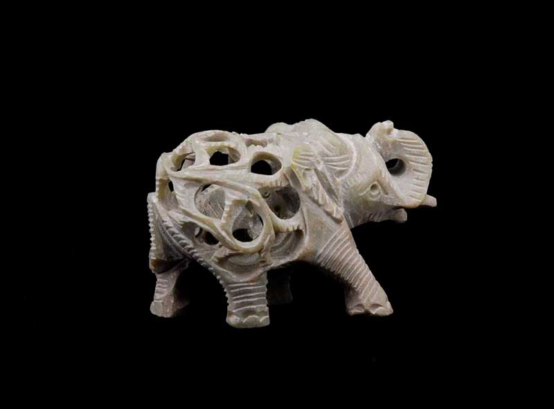 Sculpture Éléphant En Pierre – Pièce Unique Faite Main