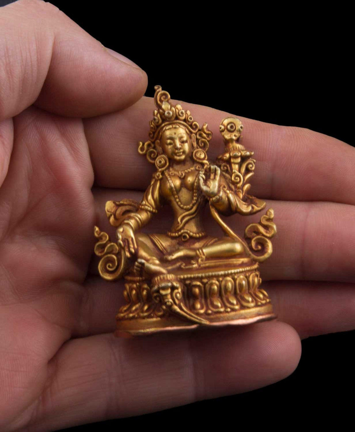 Set De 21 Statues Bouddhistes Tara En Cuivre Doré – Artisanat Tibétain Du Népal