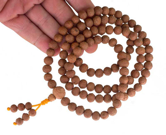 Mala Tibétain Raktu – Collier Rosaire Des Montagnes Œil Du Phoenix