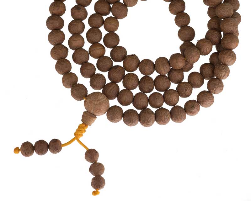 Mala Tibétain Raktu – Collier Rosaire Des Montagnes Œil Du Phoenix