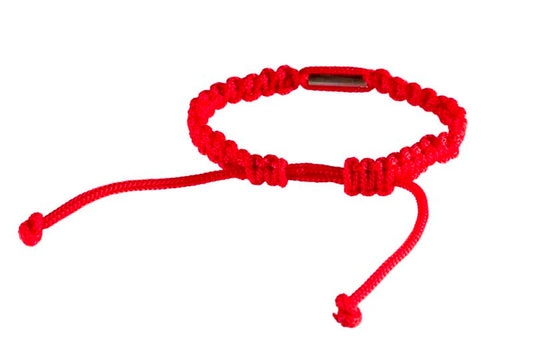 Bracelet Bouddhiste Sai Sin Rouge avec Takrut – Tradition Thaïlandaise