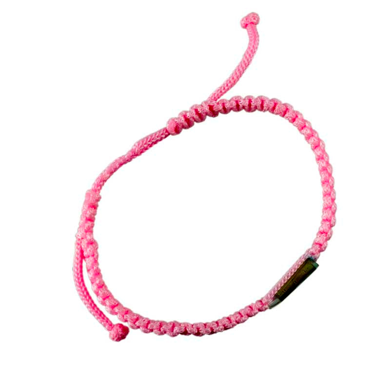 Bracelet Sai Sin Rose avec Takrut – Bijou Bouddhiste de Thaïlande