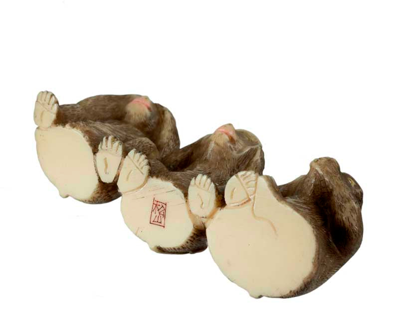 3 Singes De La Sagesse – Set De 3 Figurines En Résine