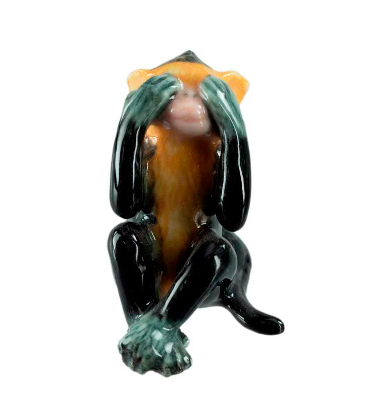 3 Singes De La Sagesse En Porcelaine – Ensemble Décoratif