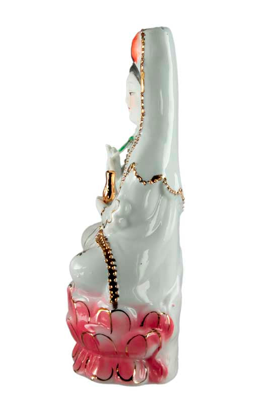 Statue Kuan Yin en Porcelaine – Déesse de la Compassion Bouddhiste