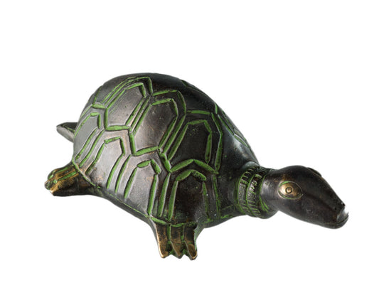 Figurine Tortue En Laiton – Presse-Papier Artisanal Fait Main D’Inde