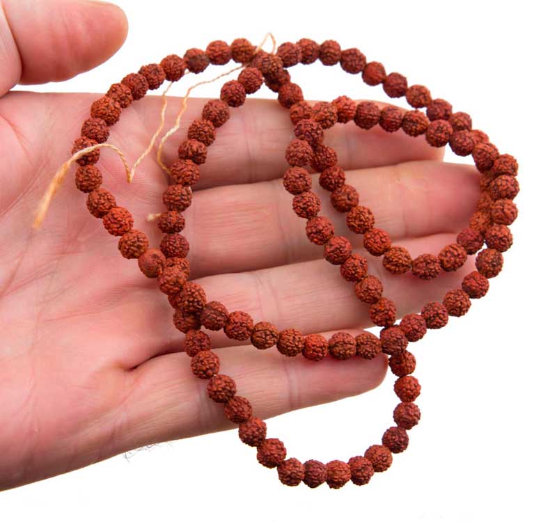 Mala Tibétain en Graines de Rudraksha 6/7 mm – Chapelet Bouddhiste Authentique