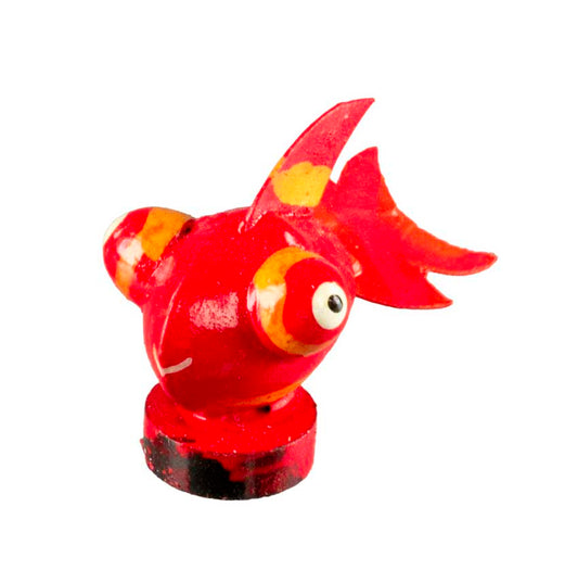 Magnet Poisson Rouge Aux Gros Yeux En Coque De Pistache – Artisanat Miniature