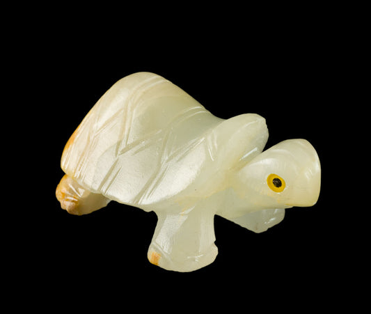 Figurine Tortue En Saponite – Sculpture En Pierre Faite Main D’Inde