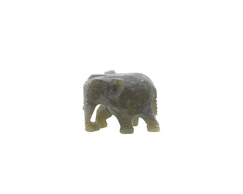 Mini Éléphant En Pierre Stéatite – Trompe En L’Air, Artisanat Indien (Copie)