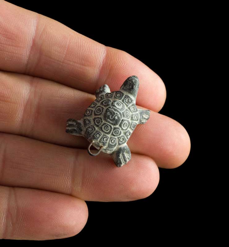 Pendentif Tortue En Céramique – Bijou Ethnique De Bolivie