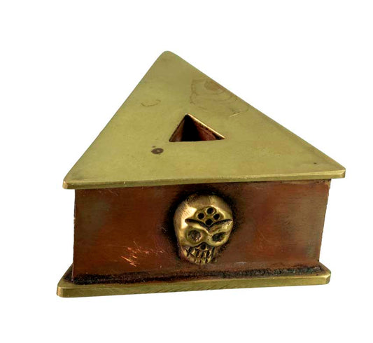 Support Phurba Vajrakila En Laiton Et Cuivre – Socle Rituel Tibétain