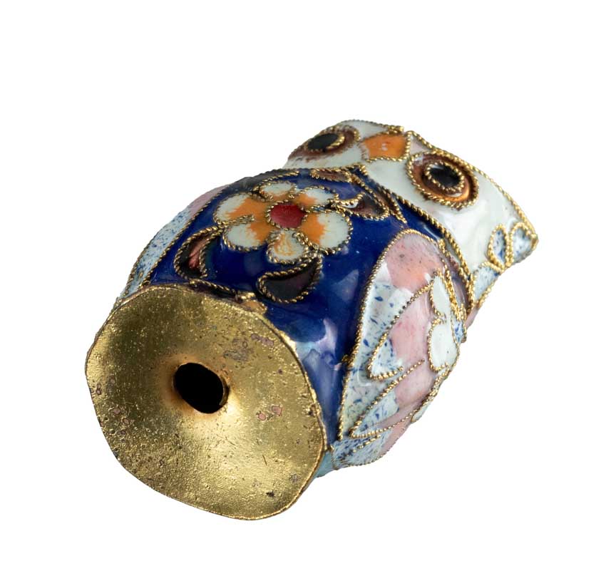 Figurine Double Face Chouette En Émail Cloisonné – Artisanat Traditionnel De Chine