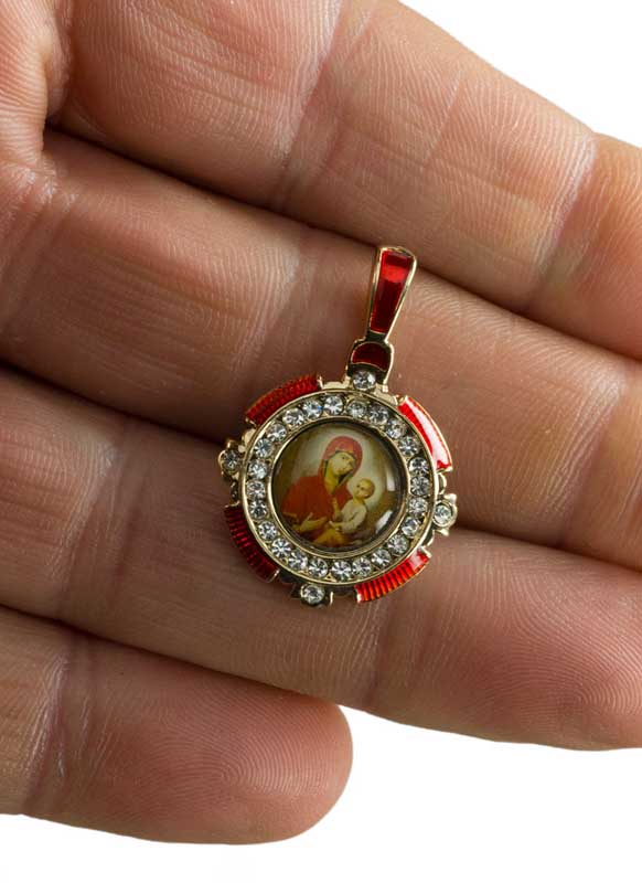 Pendentif Vierge de Kazan – icône orthodoxe en bijou chrétien de qualité