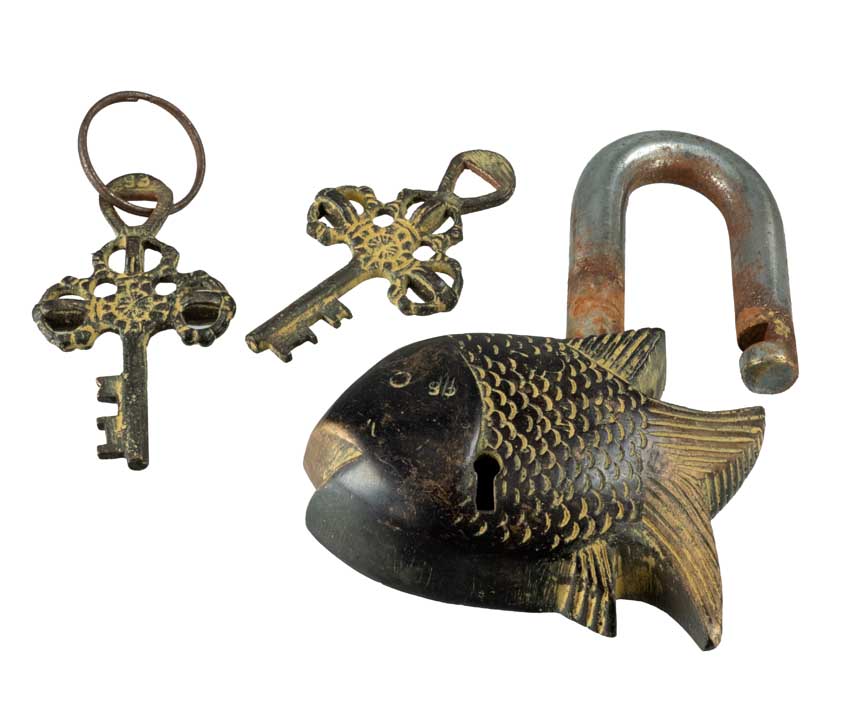 Cadenas Décoratif En Forme De Poisson En Laiton – Artisanat Du Népal