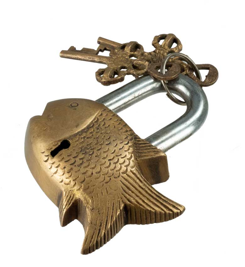 Cadenas Décoratif En Forme De Poisson En Laiton – Artisanat Du Népal