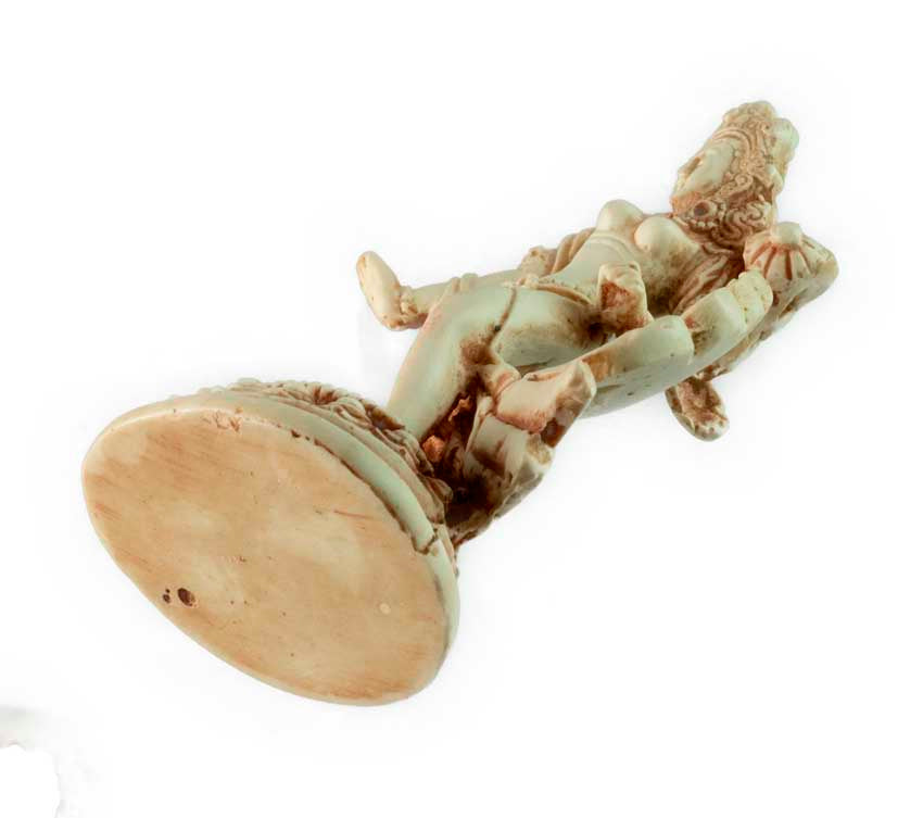 Statue Bouddhiste Tara En Résine Blanc Antique – Artisanat Du Népal
