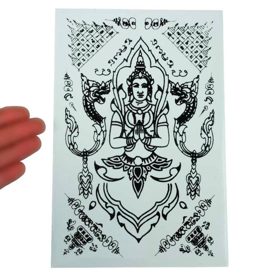 Stickers Bouddha Thaïlande – Autocollant Sak Yant en Vinyle Transparent