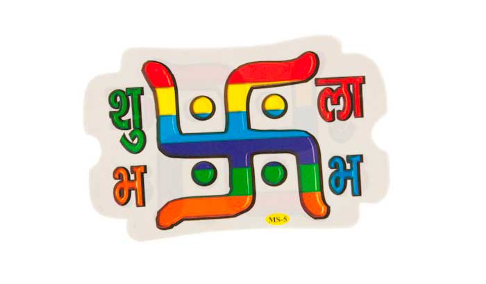 Autocollant Sticker Papier Hindou – Om Svastika