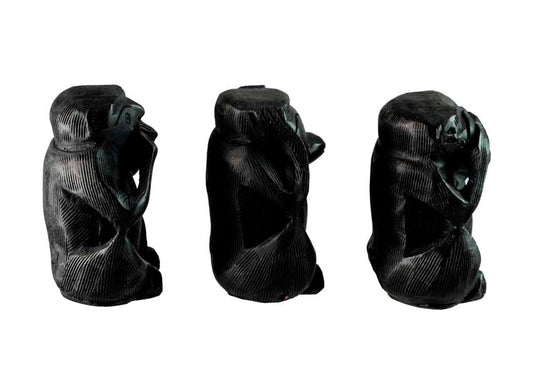 3 Singes De La Sagesse En Résine – Artisanat Népalais