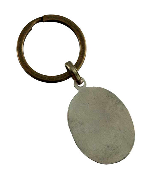 Porte-Clé Om Bouddhiste Tibétain en Laiton – Artisanat Népalais