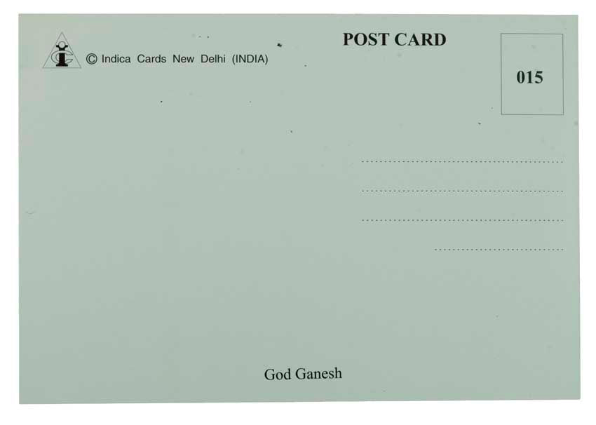 Carte Postale Ganesh Assis – Art Hindou Du Népal