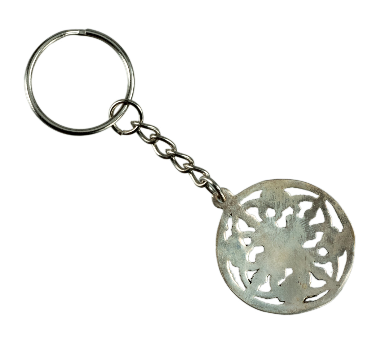 Porte-Clé Double Vajra Bouddhiste en Métal – Artisanat Népalais